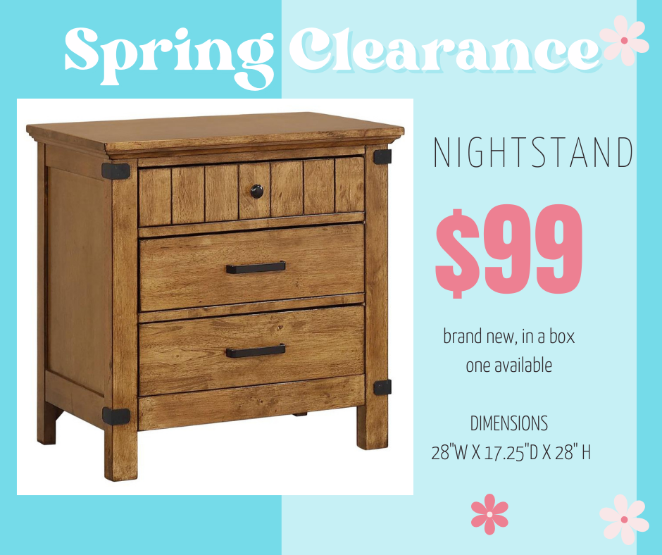 Spring Clearance Nightstands for $99