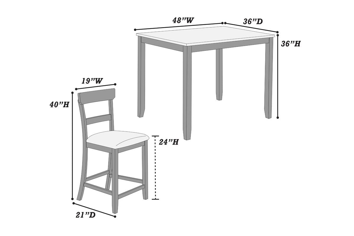 5pc Counter Height Dining Set