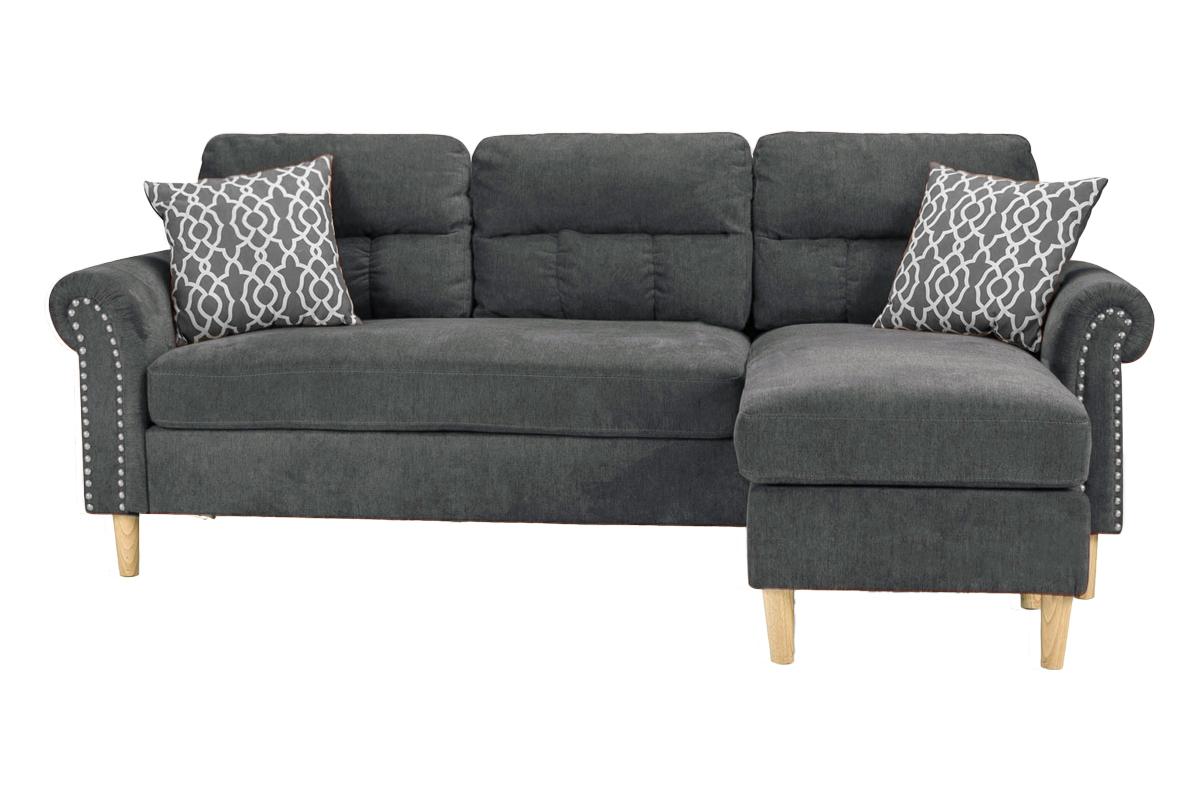 Reversible Sectional Set W/ 2 Accent Pillows