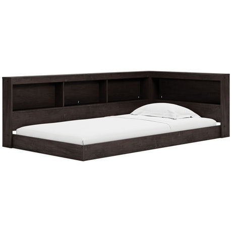 Piperton - Black - 4 Pc. - Twin Bookcase Storage Bed, 2 Nightstands