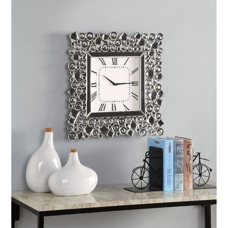 Kachina - Wall Clock - Mirrored & Faux Gems - 19"