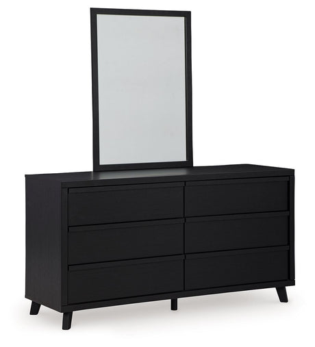 Danziar - Black - Dresser And Mirror