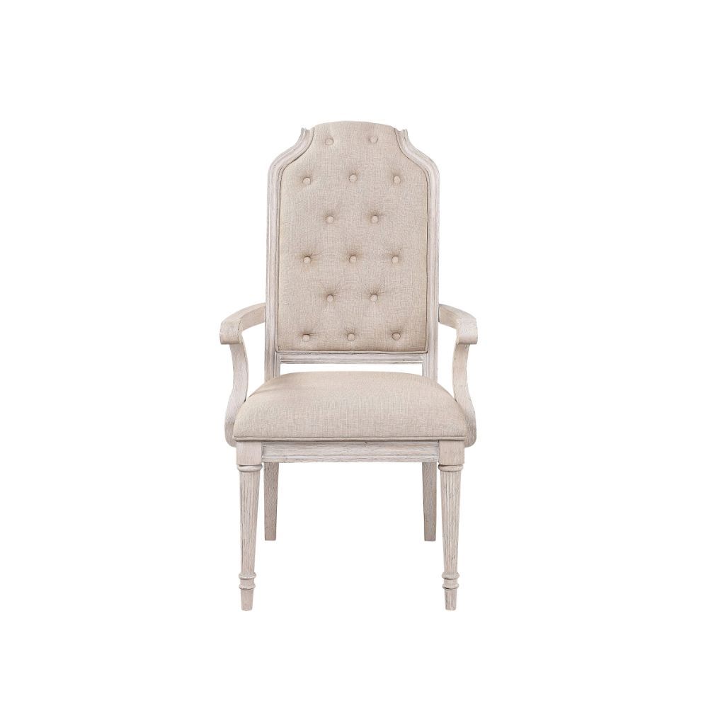 Wynsor - Chair (Set of 2) - Fabric & Antique Champagne