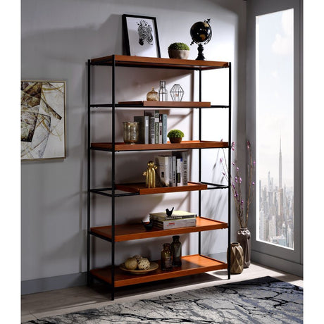 Oaken - Bookshelf - Honey Oak & Black